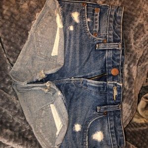 UO denim shorts